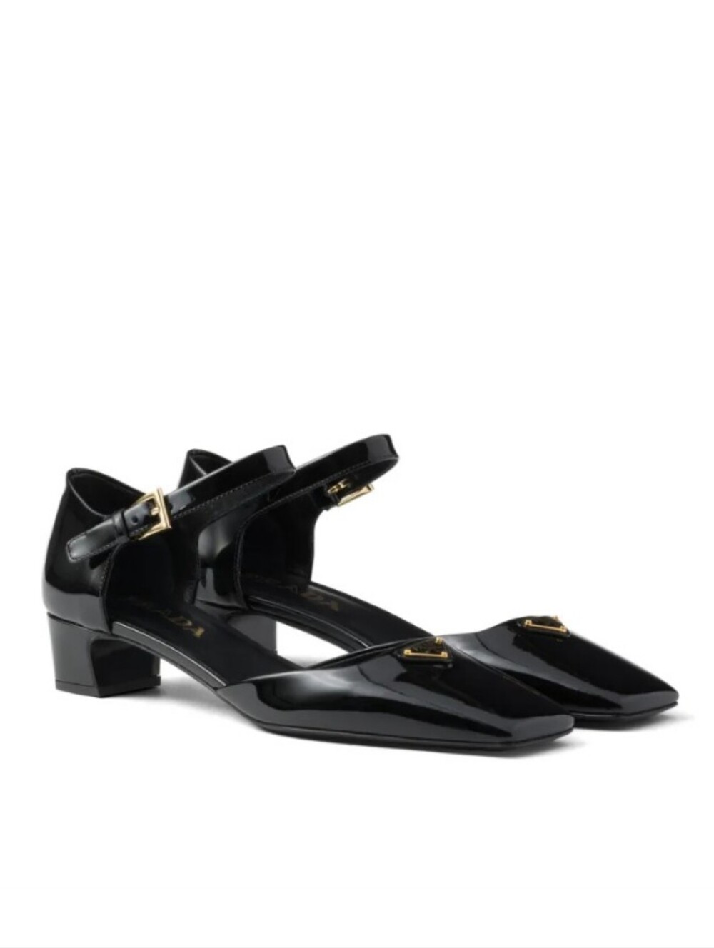 Prada Vernice 35mm Patent-Leather Pumps - Black NIB